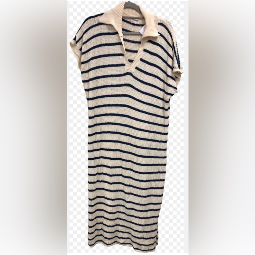 Easy Clothes Blue & Ecru Soam Dress